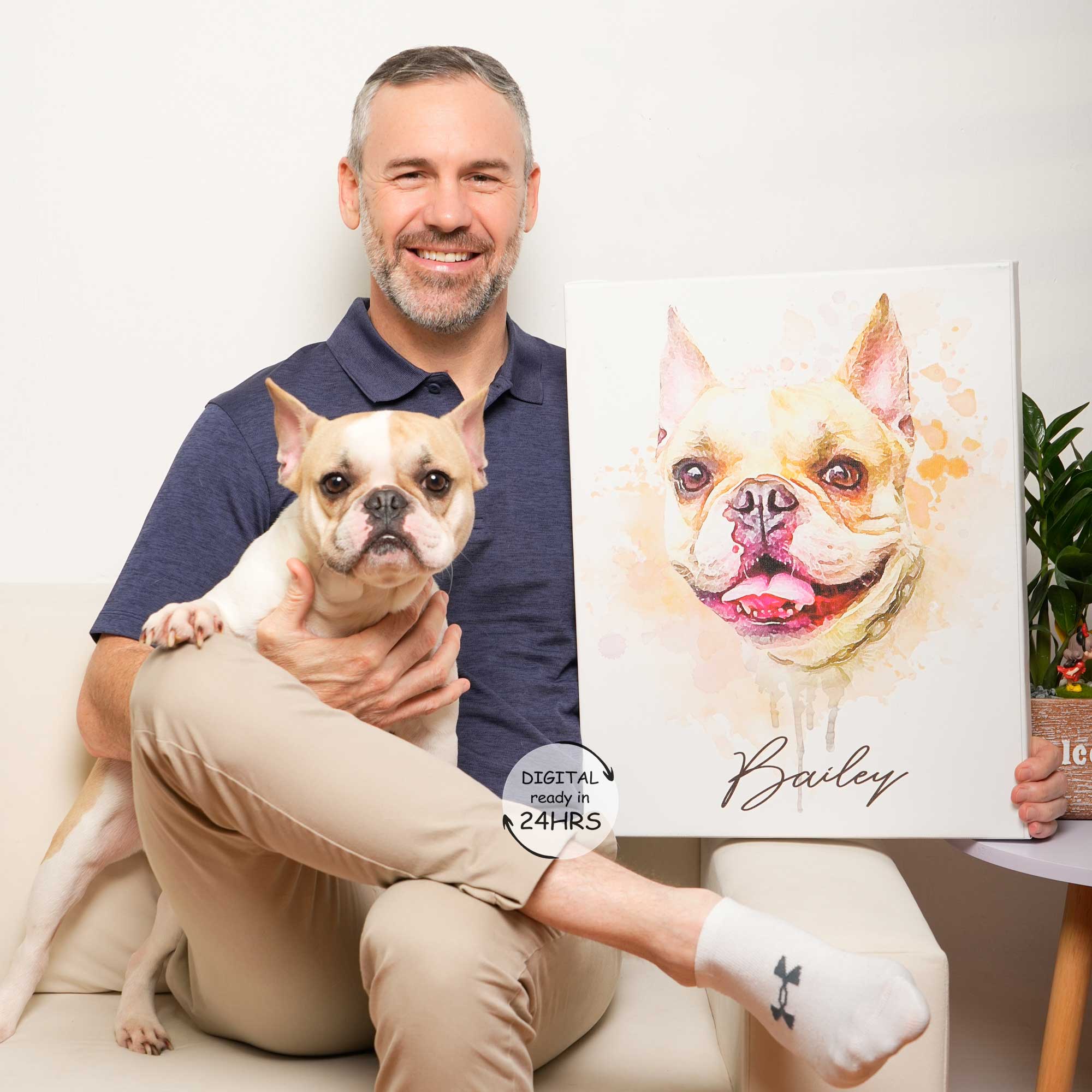 Personalized Pet offers Portrait from Photo, custom pet memorial, Watercolor Pet Painting